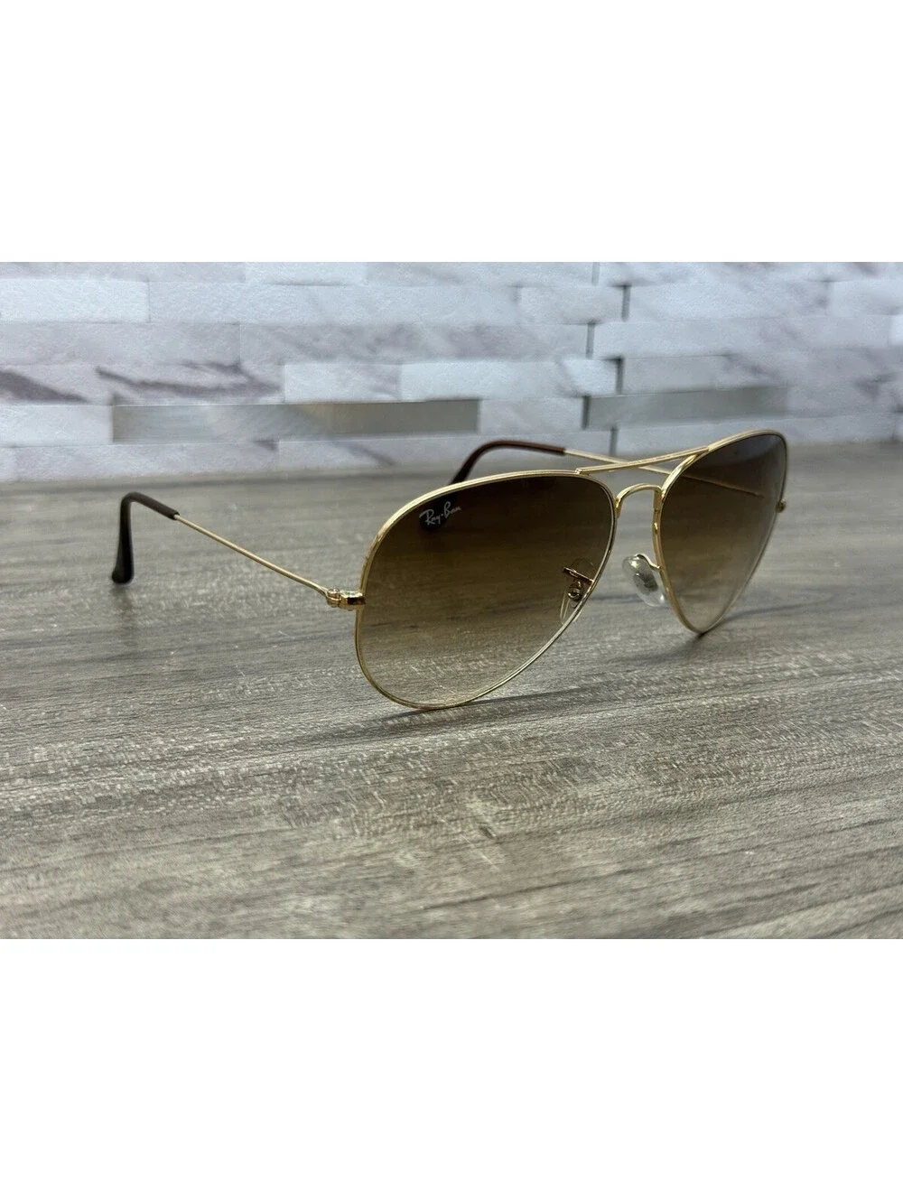 Ray-Ban Aviator Large Metal Gold Brown Polarized Sunglasses RB3025 001/51 52[]14